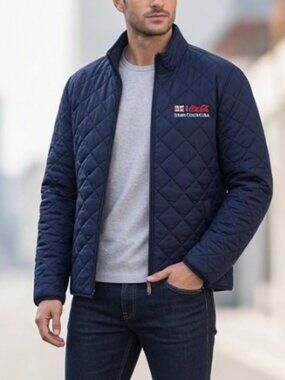 Mercer+Mettle Coca Cola Logo Black Quilted Full-Zip Jacket XL Utility Casual